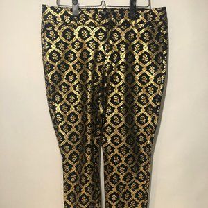 Gold Foil Pixie Mid-rise Ankle Pants, Old Navy